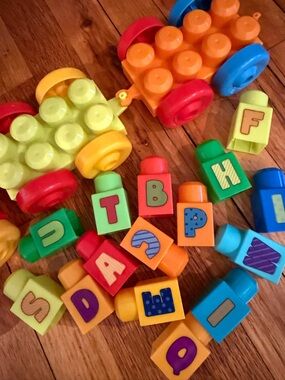 Colorful Alphabet Building Blocks & Pull-Along Train - Kids Toys